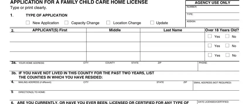 stage 1 to filling out lic 999