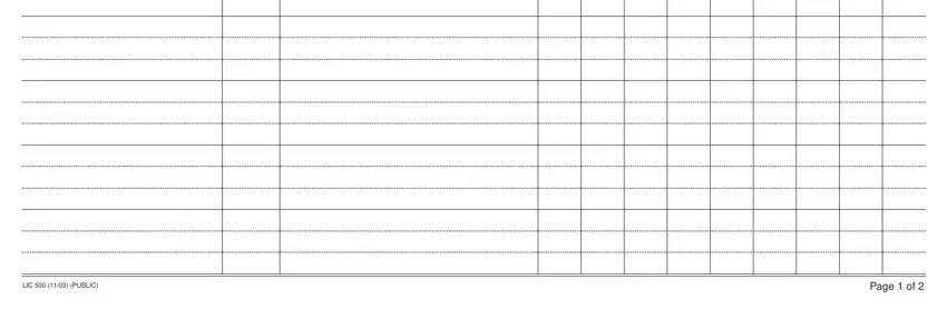 Completing lic 500 fillable part 2