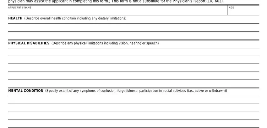 california lic 603 spaces to fill out