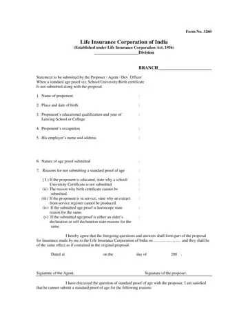Lic Form 3260 Preview