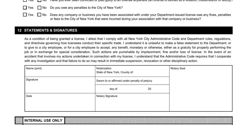 part 4 to entering details in lic2 license application form