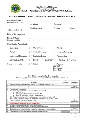 License To Operate Clinical Laboratory Dph Form Preview