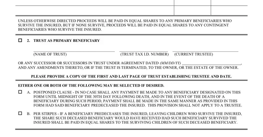 step 2 to entering details in life secure insurance company po box 19085 greenville