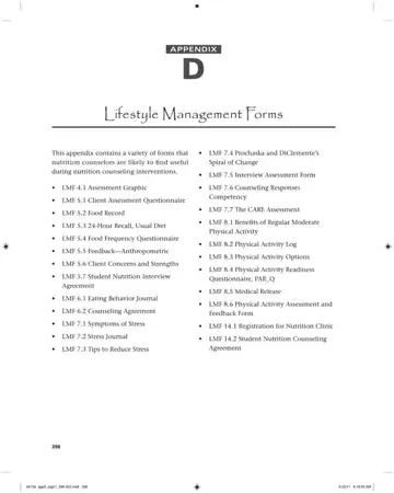 Lifestyle Management Form Preview