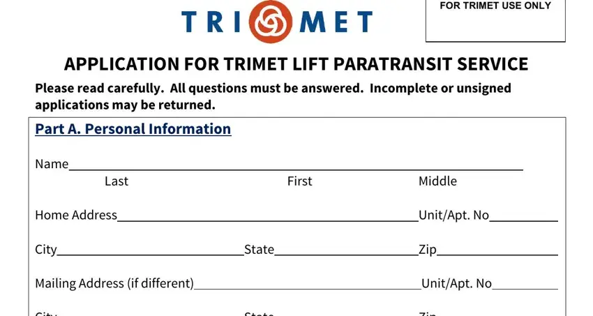 part 1 to filling in lift eligibility requirements