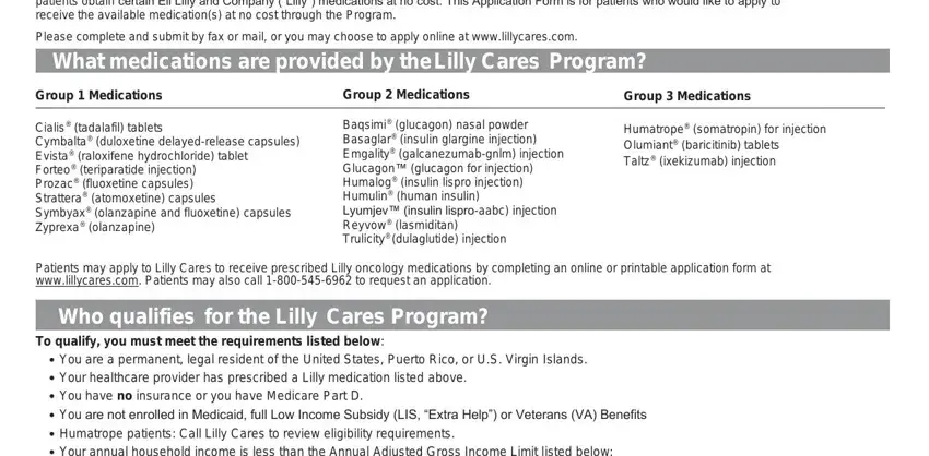 filling out lilly patient assistance refill form part 1