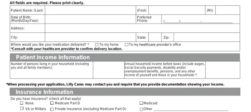 Completing lilly cares refill request form part 4