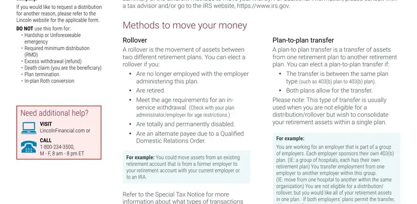 entering details in lincoln request annuity step 1