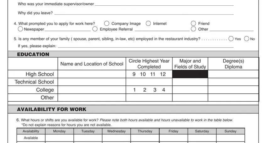 Entering details in little caesars application pdf 2020 part 2