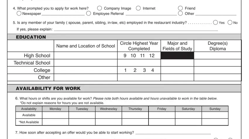 little caesars application pdf 2020 IfsowhenCityState, Whatpromptedyoutoapplyforworkhere, Newspaper, CompanyImage, EmployeeReferral, Internet, FriendOther, IfyespleaseexplainEDUCATION, Yes, Completed, Majorand, FieldsofStudy, and DegreesDiploma blanks to insert