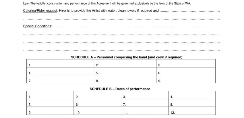 Completing band performance contract stage 4
