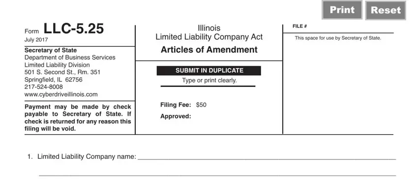 example of gaps in llc 5 25 form