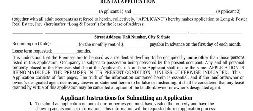 Finishing lonf and foster rental application form lf182 2013 stage 2