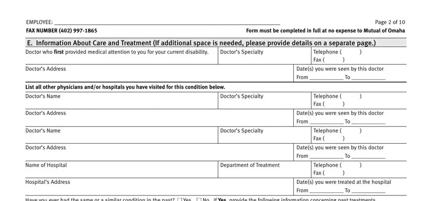 stage 4 to entering details in metlife long term disability forms