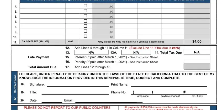 part 2 to entering details in form 1000a los angeles 2017