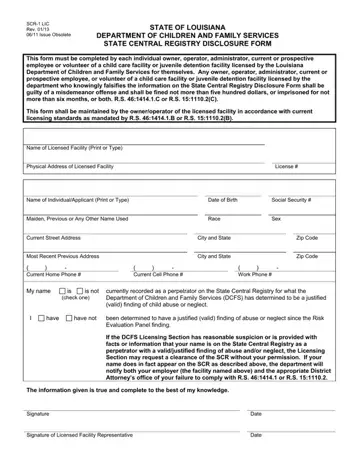 Louisiana Central Registry Form Preview