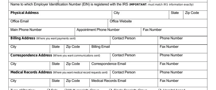 Entering details in Louisiana Credentialing Application stage 4