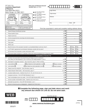 Louisiana Form Cift 620 Preview