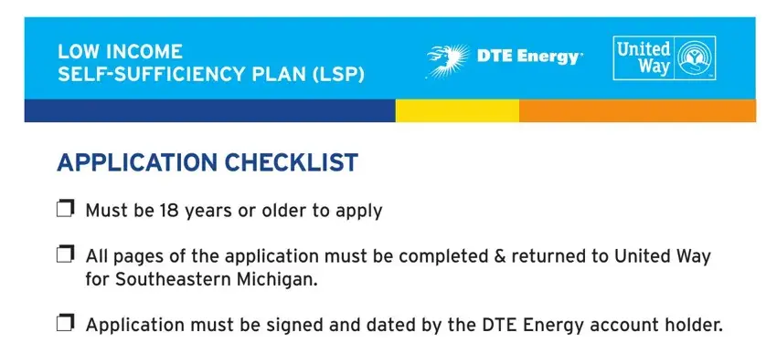 Filling out lsp application step 2