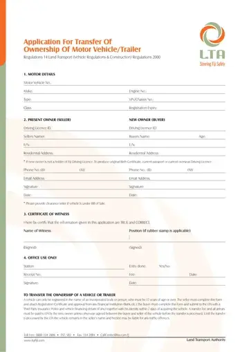 Lta Transfer Form Preview