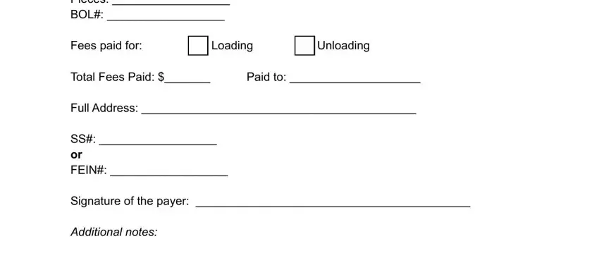 step 2 to finishing lumper receipt