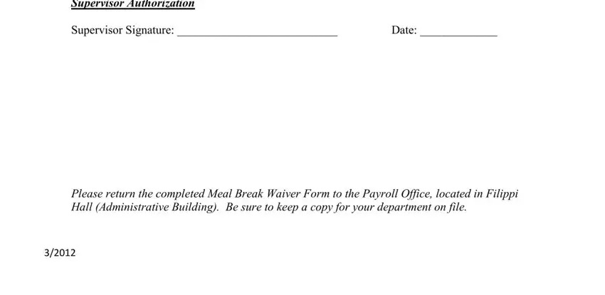 Filling out california meal waiver part 2