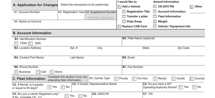 example of empty fields in massachusetts irp application