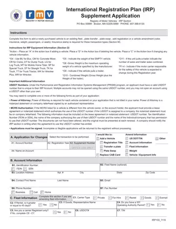 MA IRP Application Form Preview