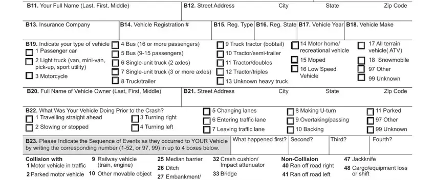 Finishing massachusetts accident report step 3