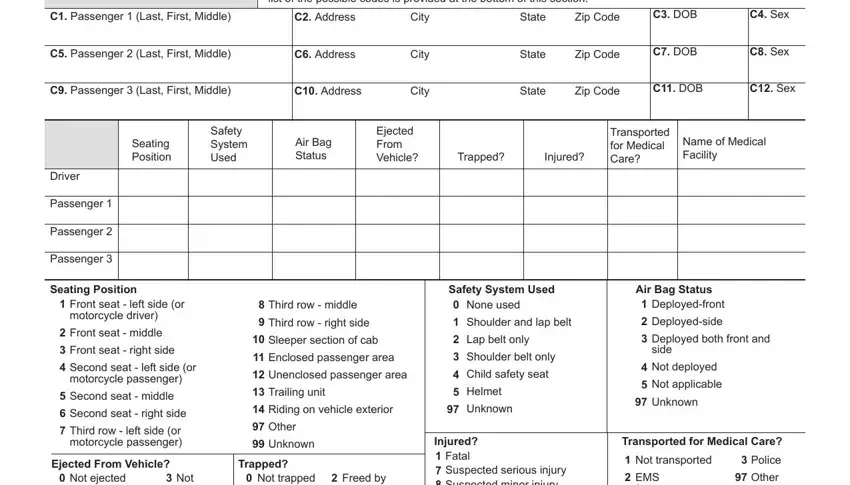 step 5 to filling out massachusetts accident report