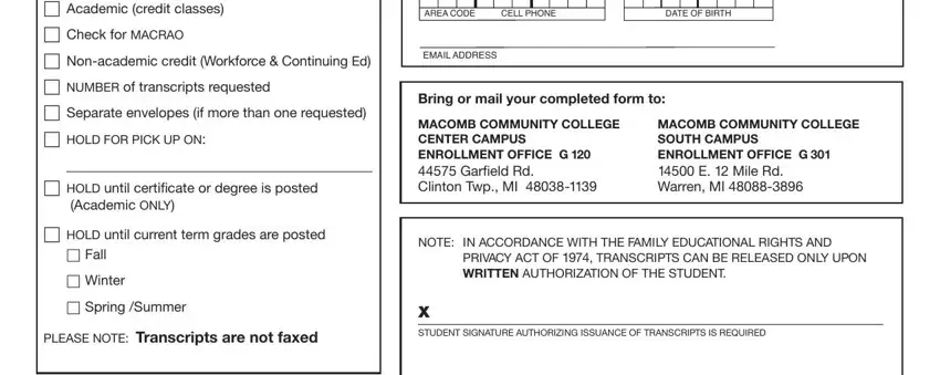 Finishing macomb community college transcript part 2