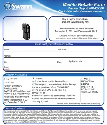 Mail In Rebate Form Preview