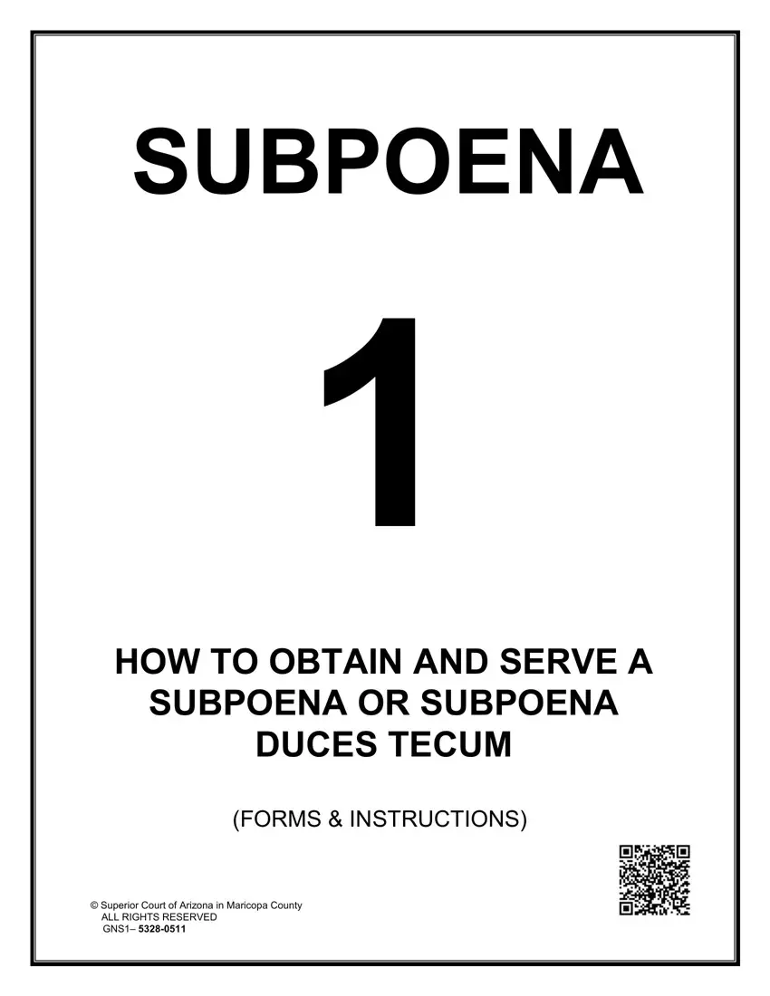 Maricopa Subpoena first page preview