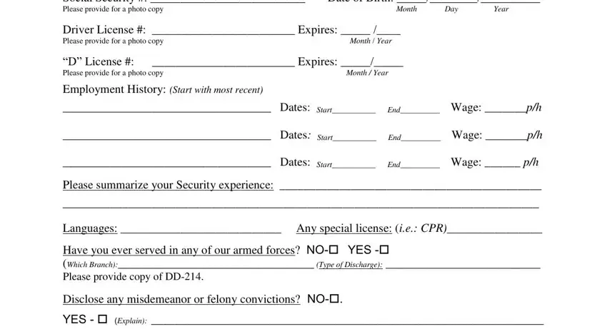 step 2 to filling out king alarm application form