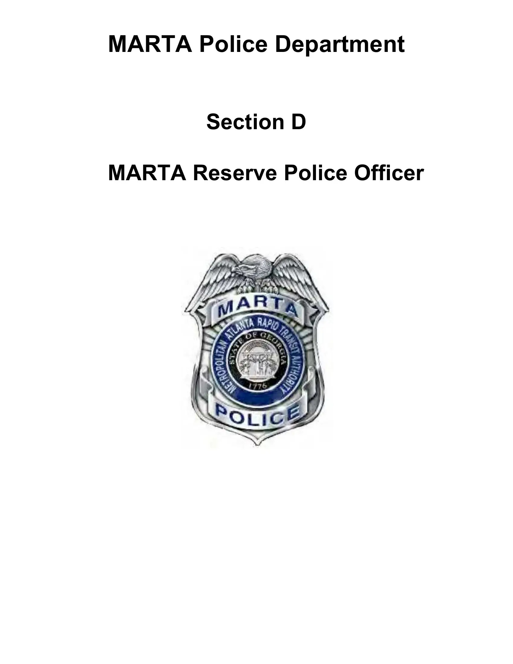 Marta Police Application Form Preview