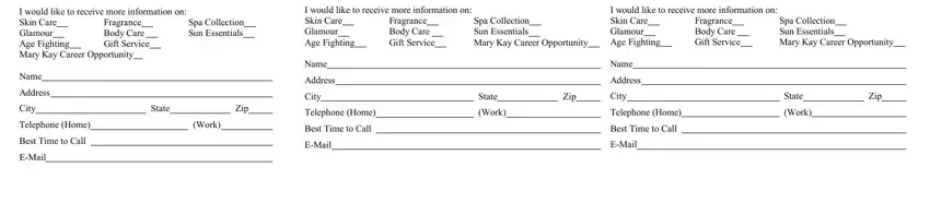 portion of empty spaces in  mary kay gift certificate pdf