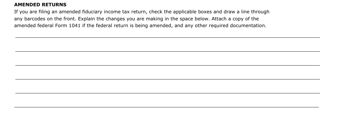 Form 504 example filled out, amended returns