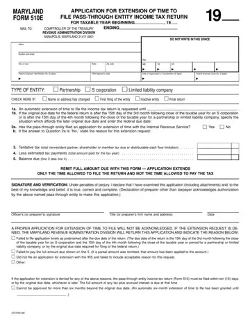 Maryland Form 510E Preview