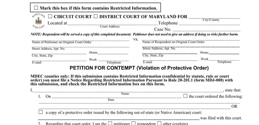 Maryland Petition For Contempt ≡ Fill Out Printable PDF Forms Online