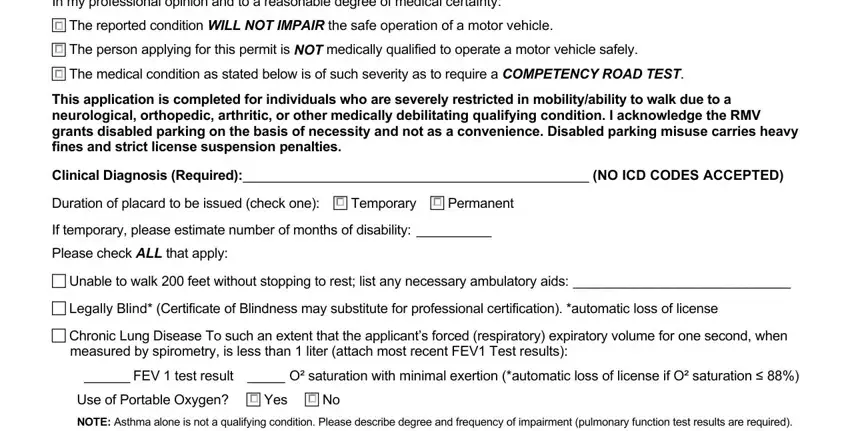 step 3 to filling out disabled parking app