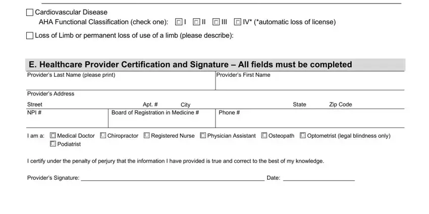 Entering details in application plate part 4