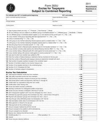 Massachusetts Form 355U Preview