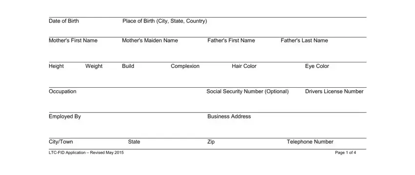 step 2 to entering details in massachusetts fid application