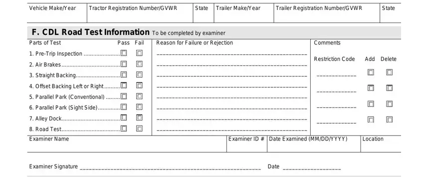 Completing cdl application ma stage 3