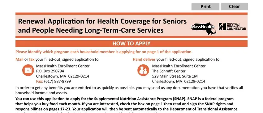 example of gaps in eligibility review form from masshealth