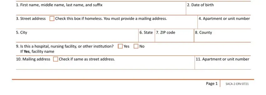 eligibility review form from masshealth First name middle name last name, Street address, Check this box if homeless You, City, State  ZIP code  County, Is this a hospital nursing, If Yes facility name, Mailing address, Check if same as street address, and Page blanks to insert