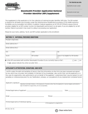 Masshealth Npis Form Preview