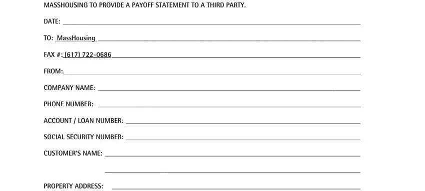 hud lien payoff request form empty spaces to fill out