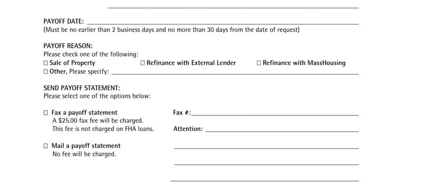 stage 2 to entering details in hud lien payoff request form