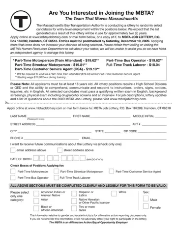Mbta Lottery Application Form Preview